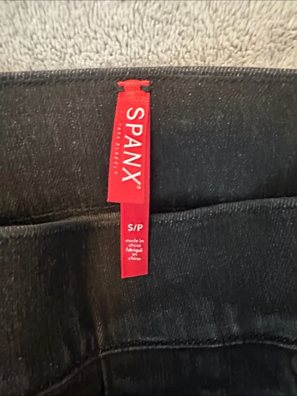 Black Spanx Women's Skinny Jeans with Distressed Detail